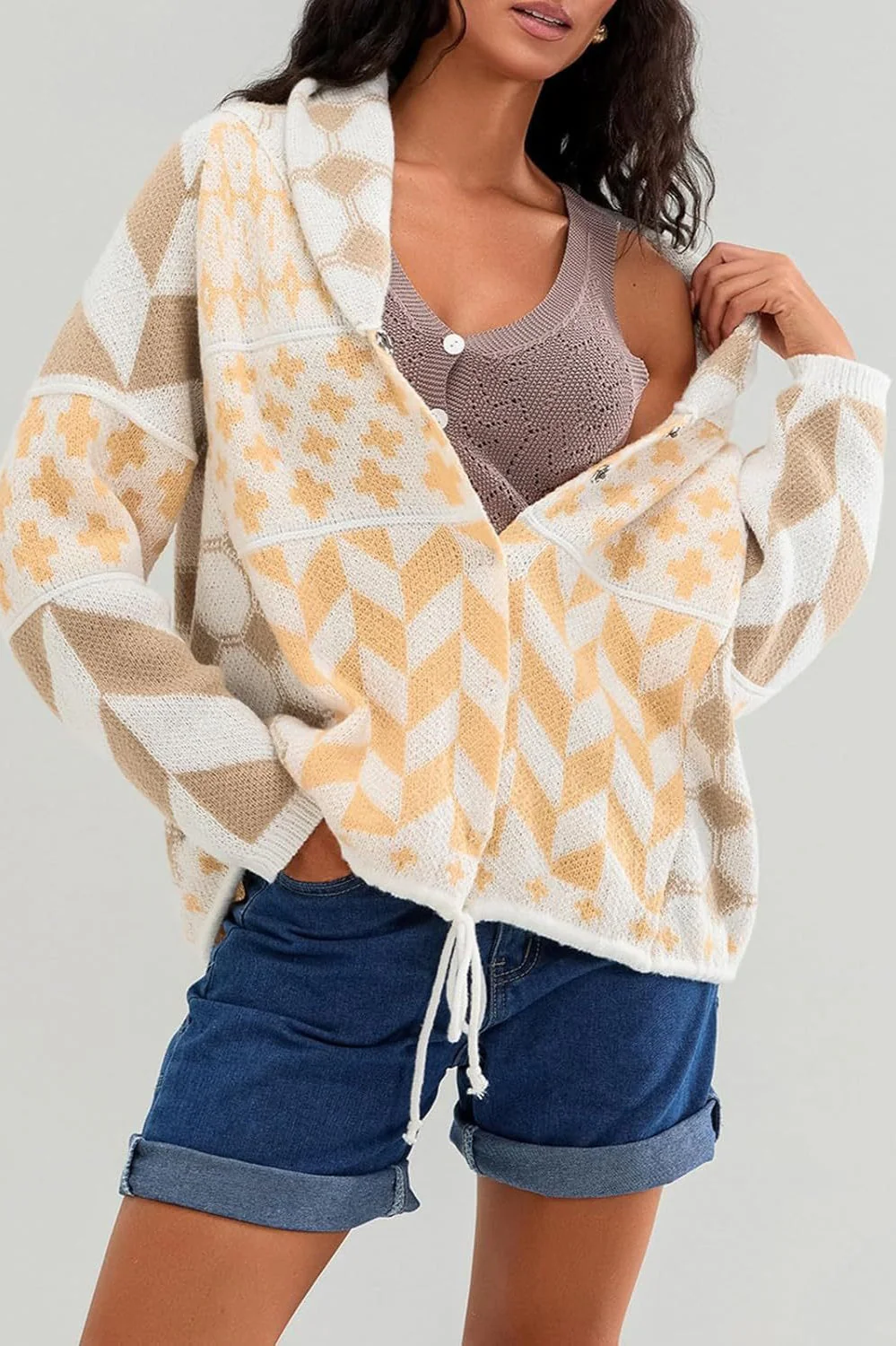 Oversized Soft Yarn Cardigan - Image 3