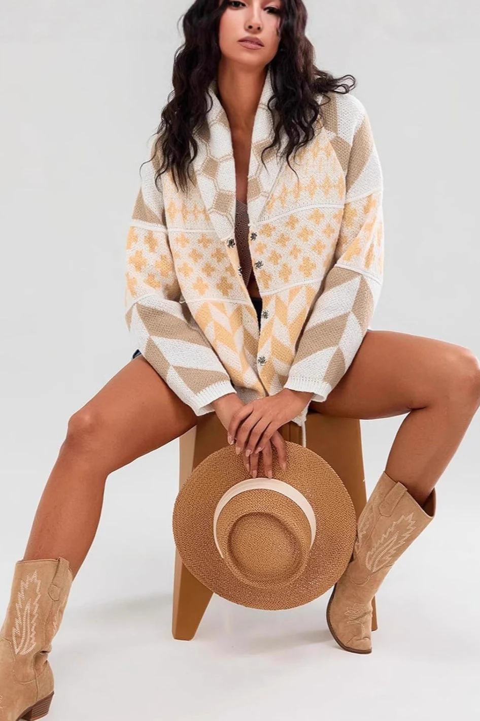 Oversized Soft Yarn Cardigan - Image 5