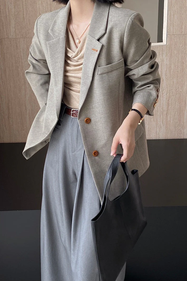 Oversized Speckled Lapel Blazer - Image 6