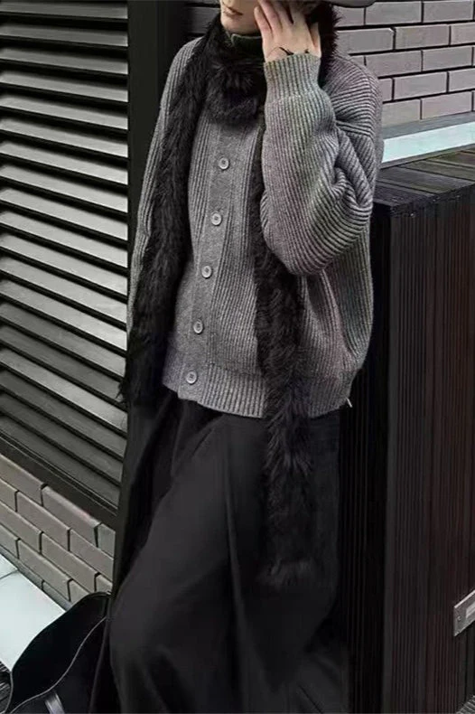 Oversized Turtleneck Cardigan - Image 8