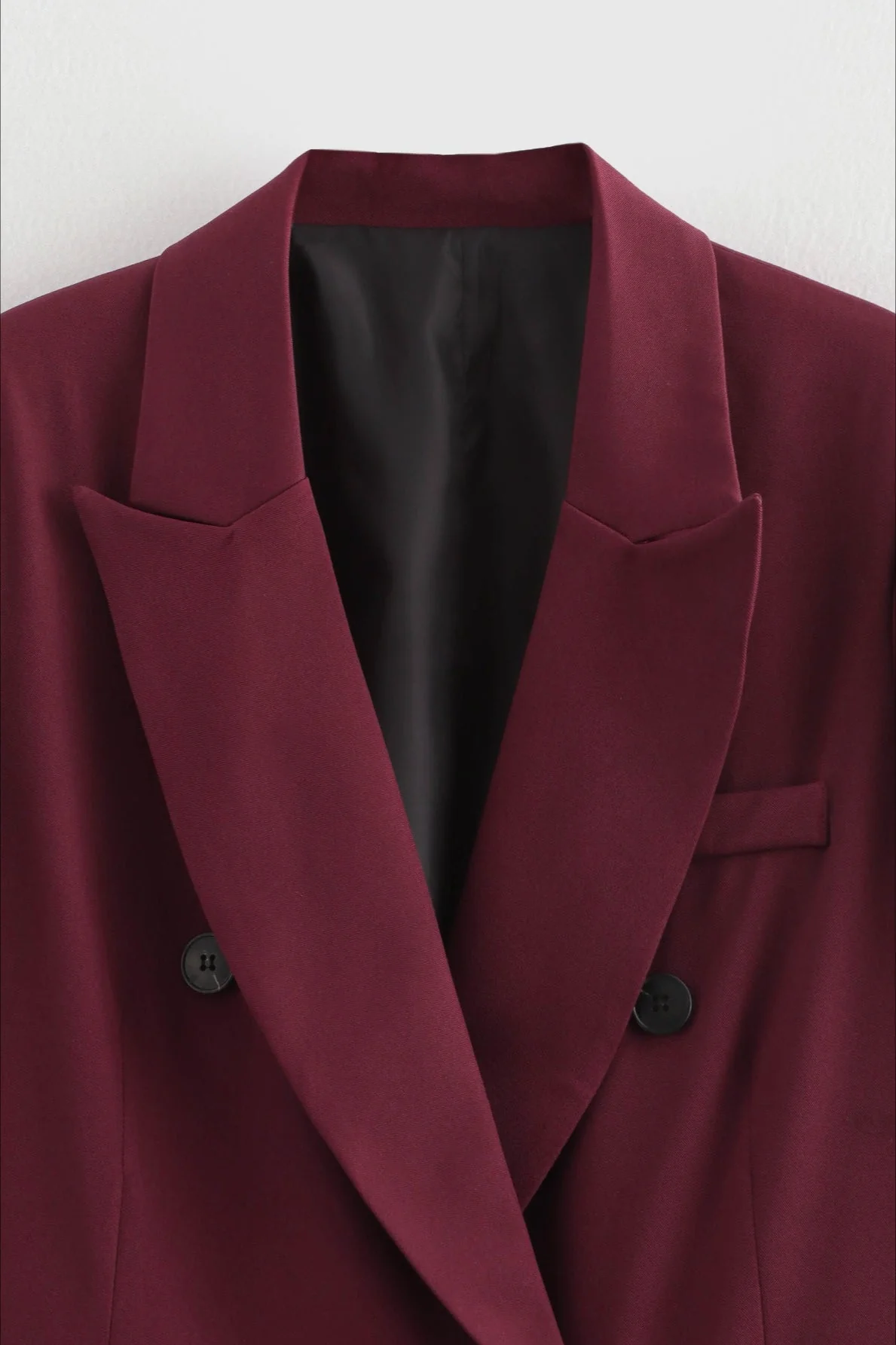 Oversized Wide Lapel Structured Blazer - Image 4