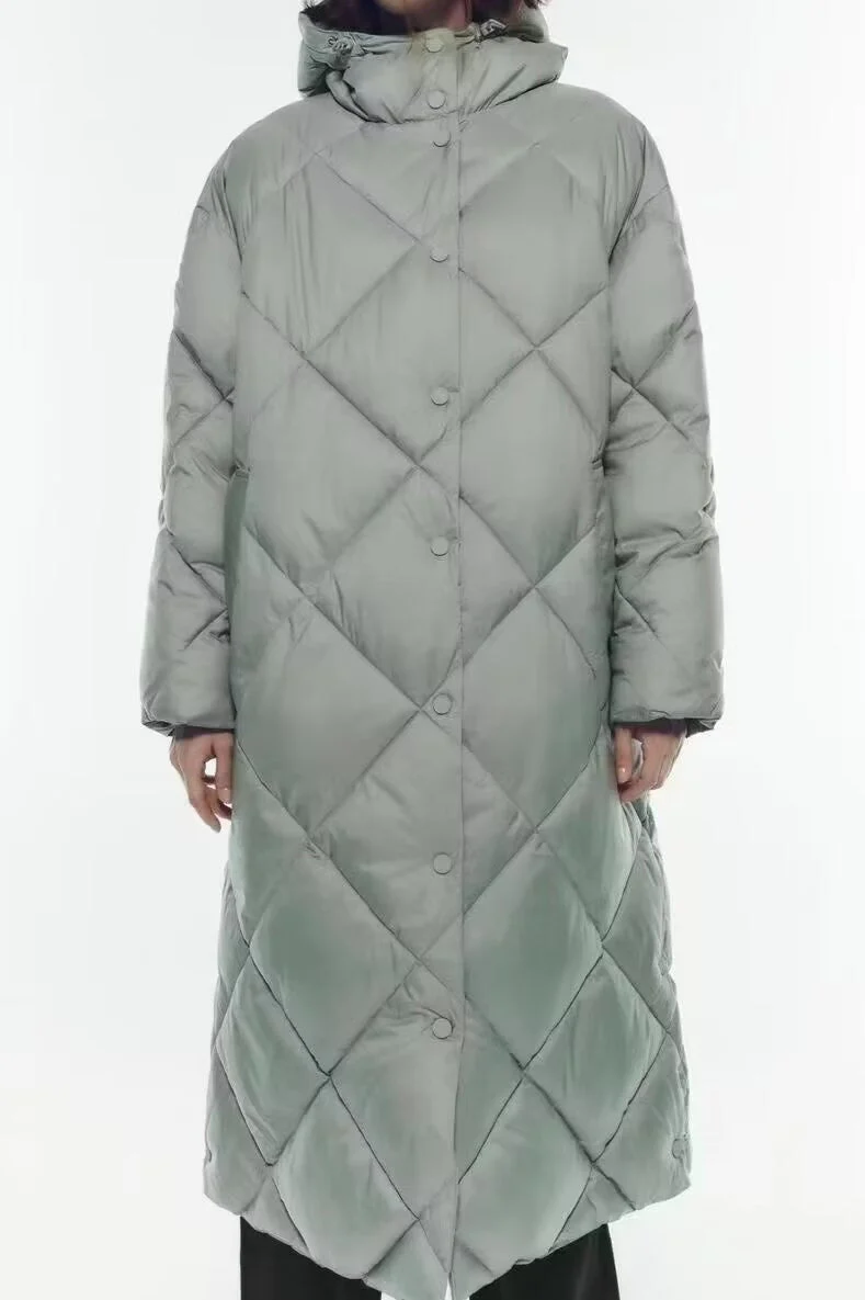 Padded Longline Hooded Puffer Coat - Image 3