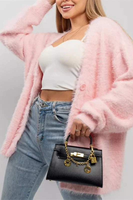Plush V-Neck Cardigan - Image 15