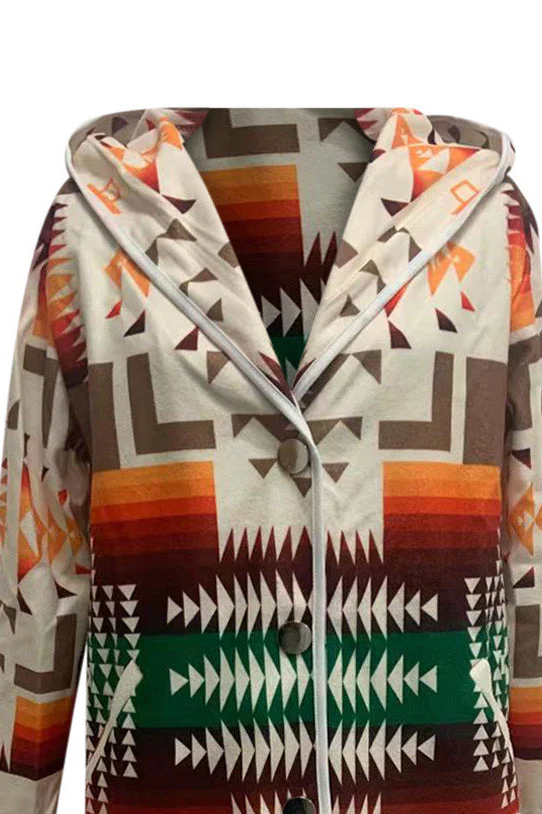 Pocket Printed Longline Coat - Image 4