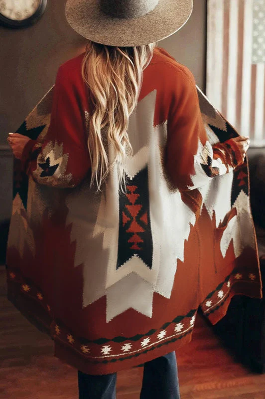 Printed Long Sleeve Wool Sweater - Image 6