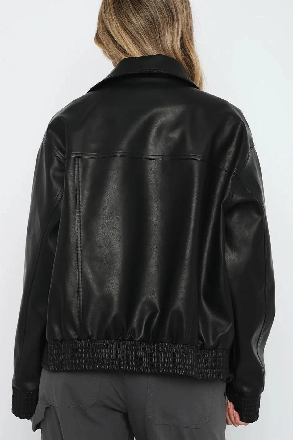 PU Leather Baseball Jacket - Image 6