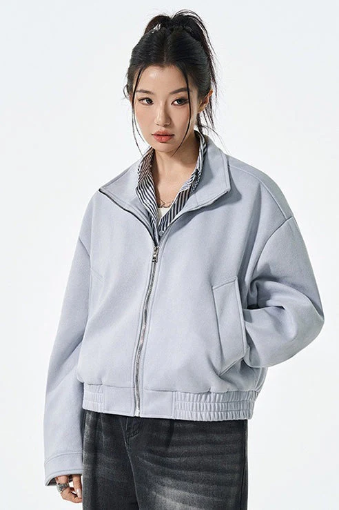 PU Leather Moto Style Longline Jacket - Image 3