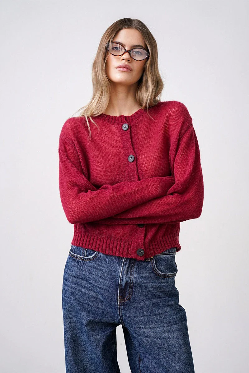 Relaxed Fit Knit Cardigan - Image 9