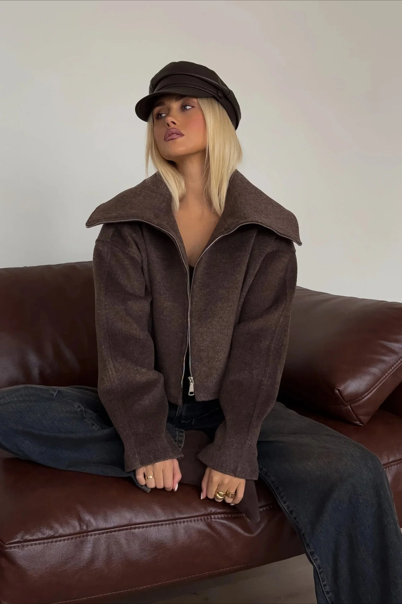 Relaxed Fit Lapel Casual Jacket - Image 3