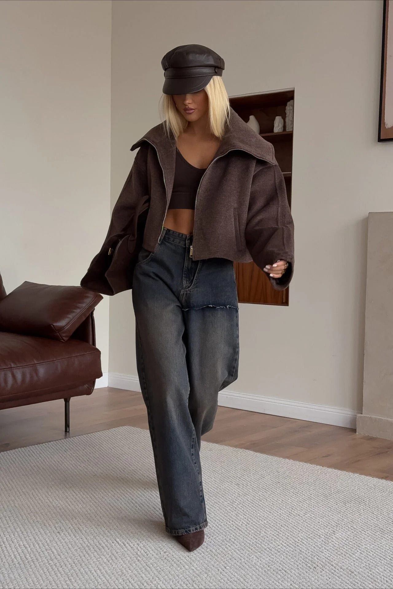 Relaxed Fit Lapel Casual Jacket - Image 5