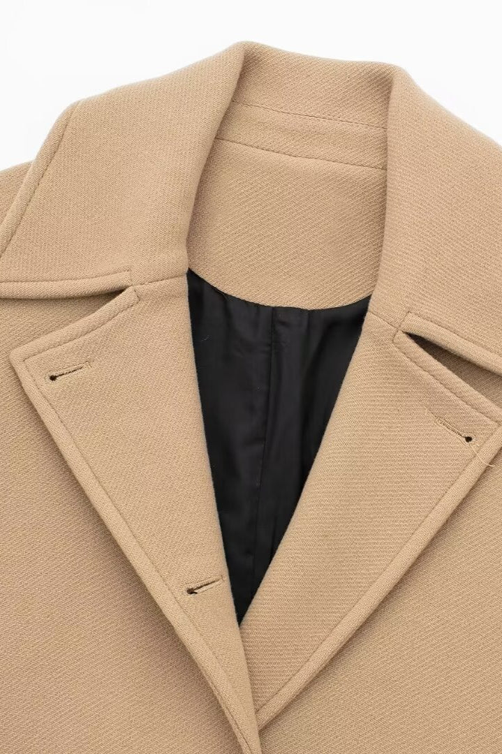 Relaxed Fit Short Wool Blend Jacket - Image 11