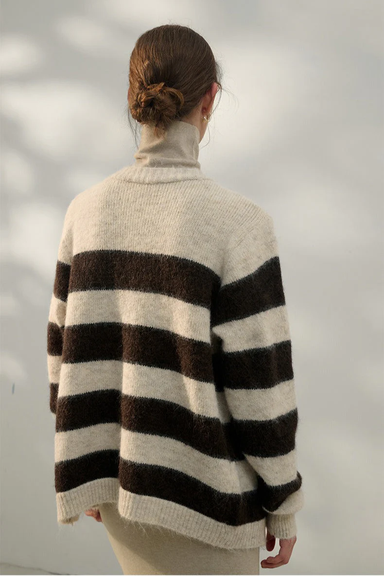 Relaxed Stripe Knit Cardigan - Image 4