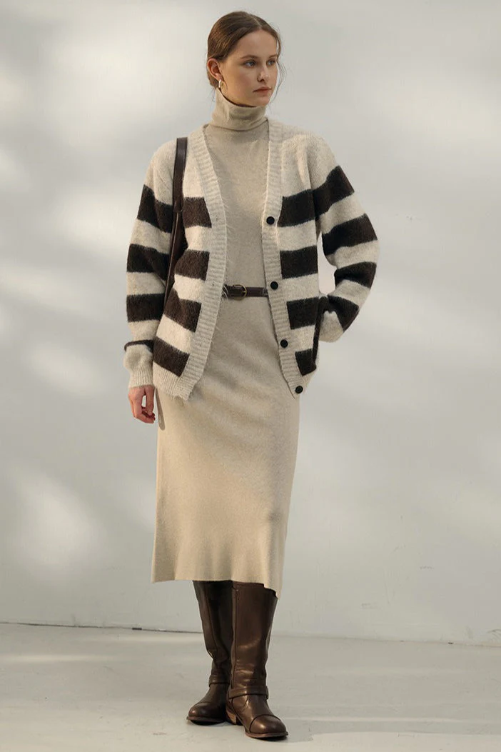 Relaxed Stripe Knit Cardigan - Image 5