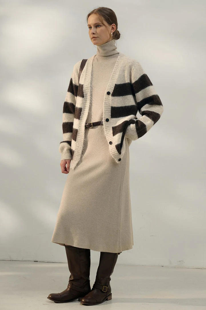 Relaxed Stripe Knit Cardigan - Image 6