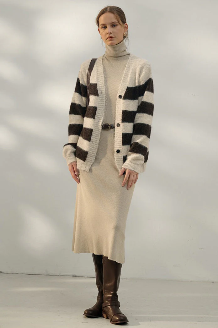 Relaxed Stripe Knit Cardigan - Image 7