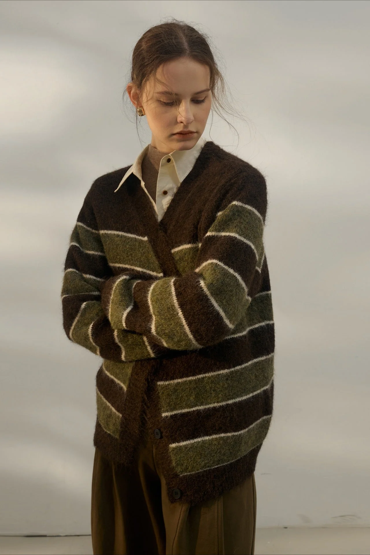 Relaxed Stripe Knit Cardigan - Image 8