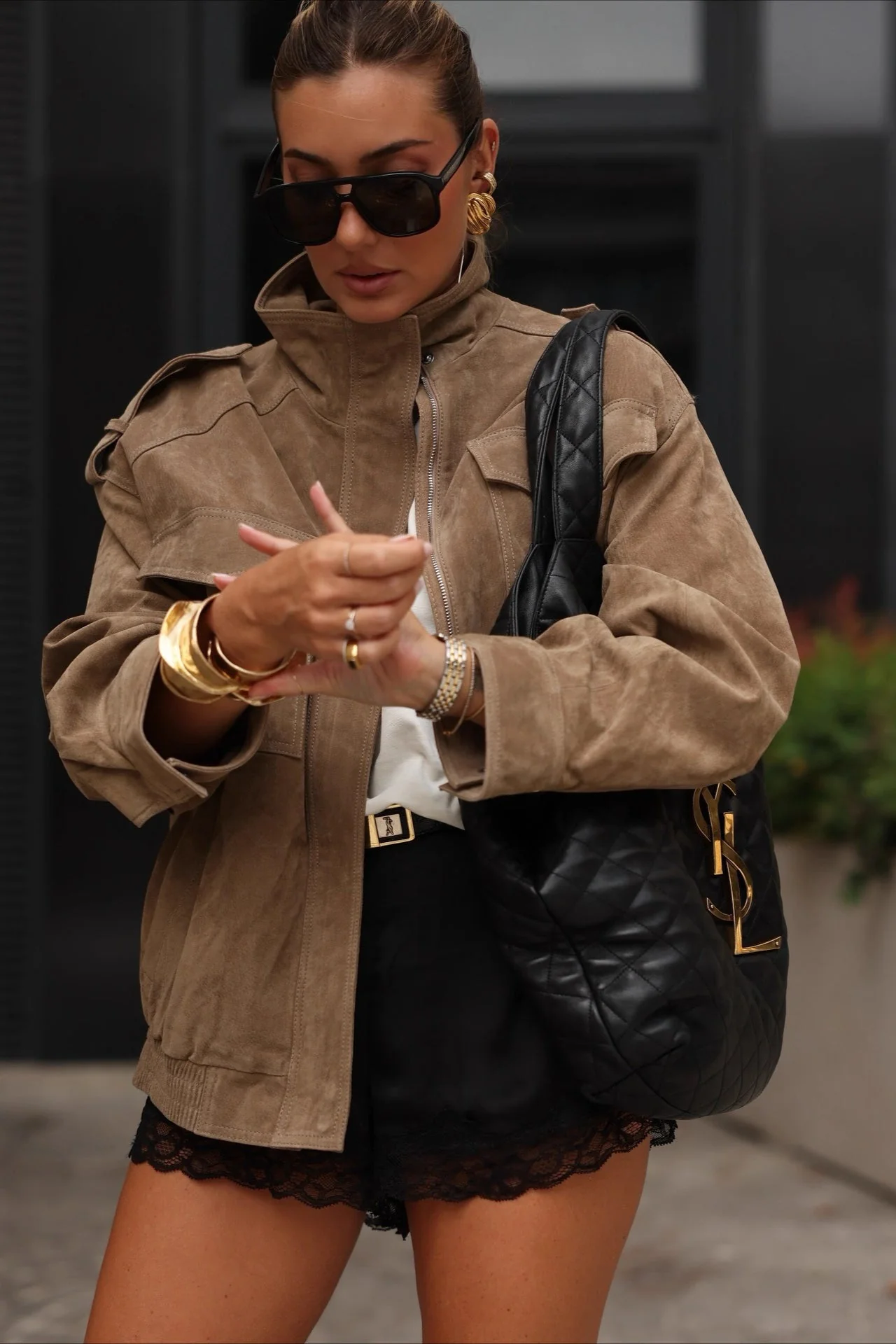 Retro Suede Short Length Jacket - Image 2