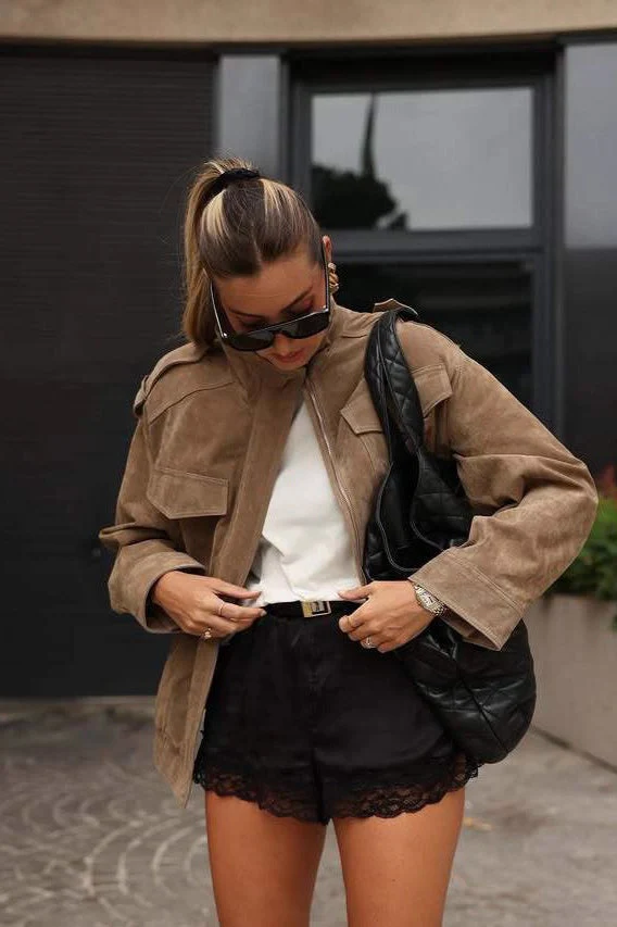 Retro Suede Short Length Jacket - Image 3