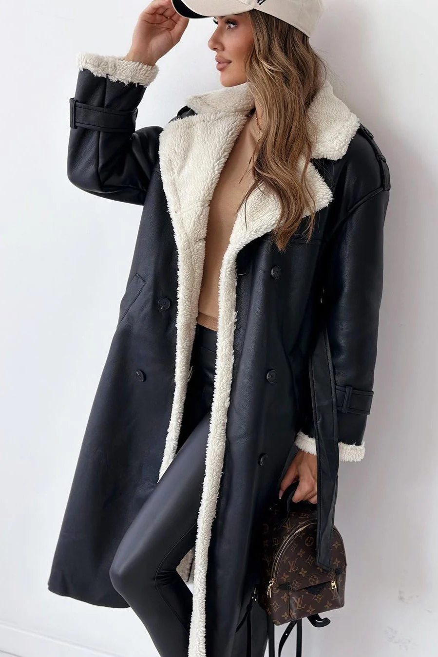 Reversible Fleece Stand Collar Coat - Image 2