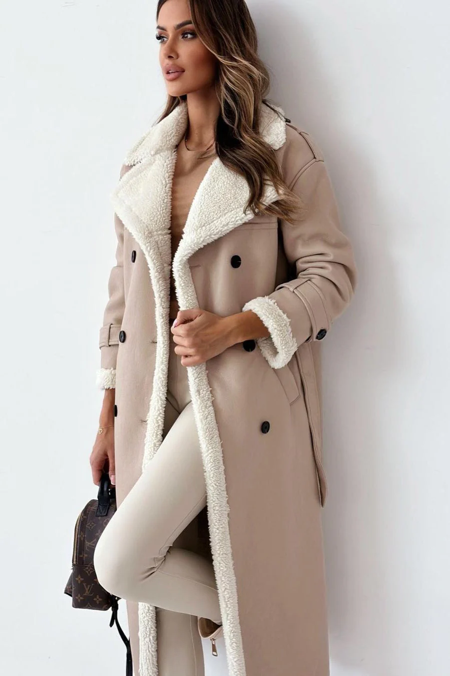 Reversible Fleece Stand Collar Coat - Image 5