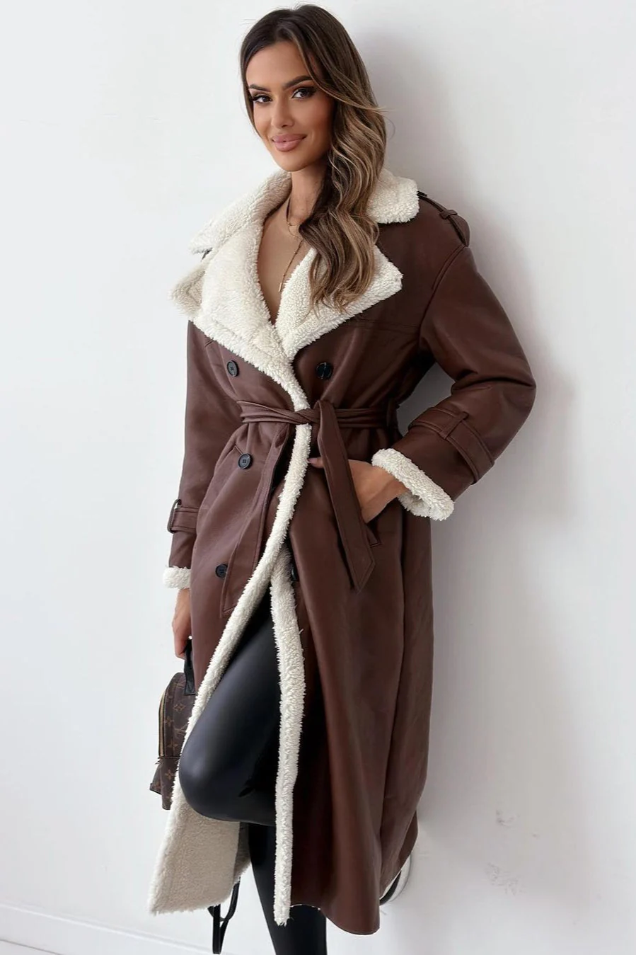 Reversible Fleece Stand Collar Coat - Image 7