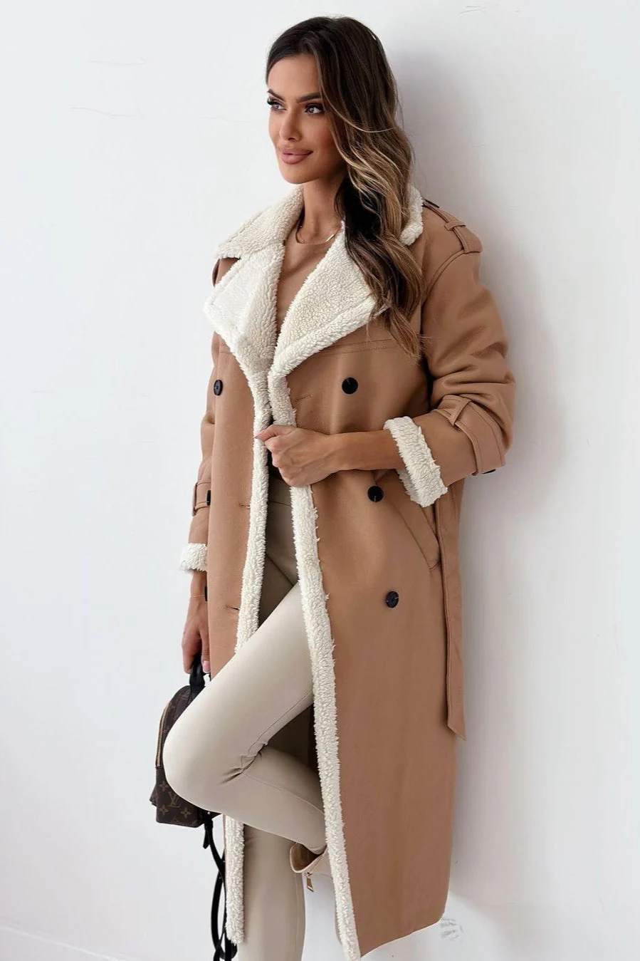 Reversible Fleece Stand Collar Coat - Image 9