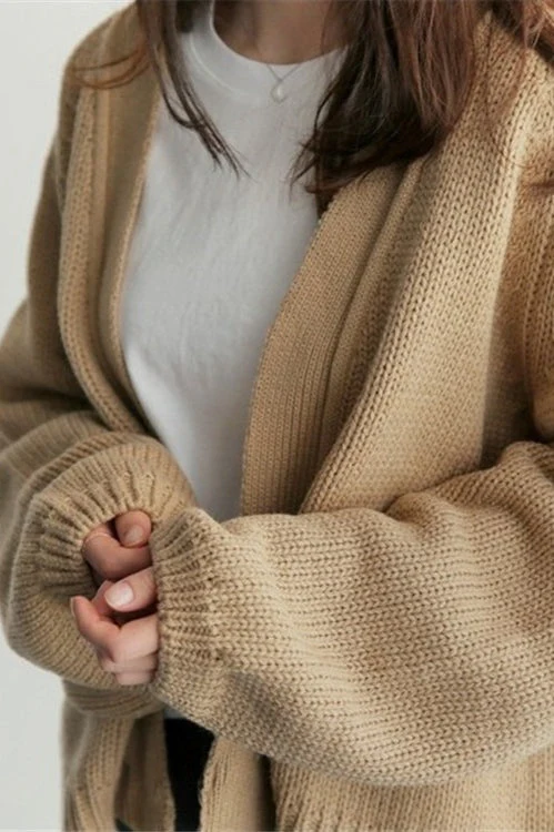 ropped Relaxed Cardigan - Image 2