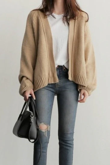 ropped Relaxed Cardigan - Image 4