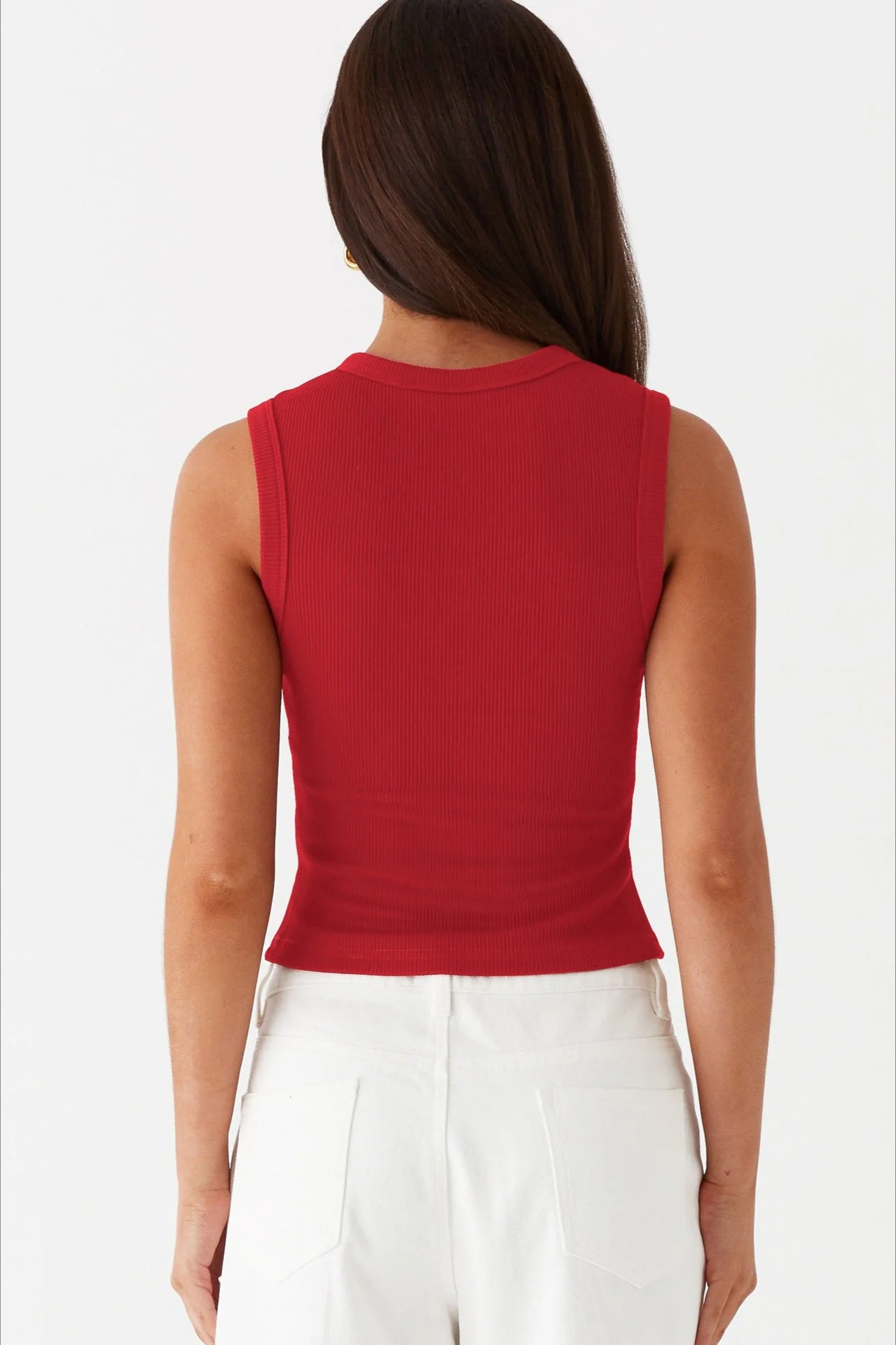 Round Neck Sleeveless Knit Top - Image 7