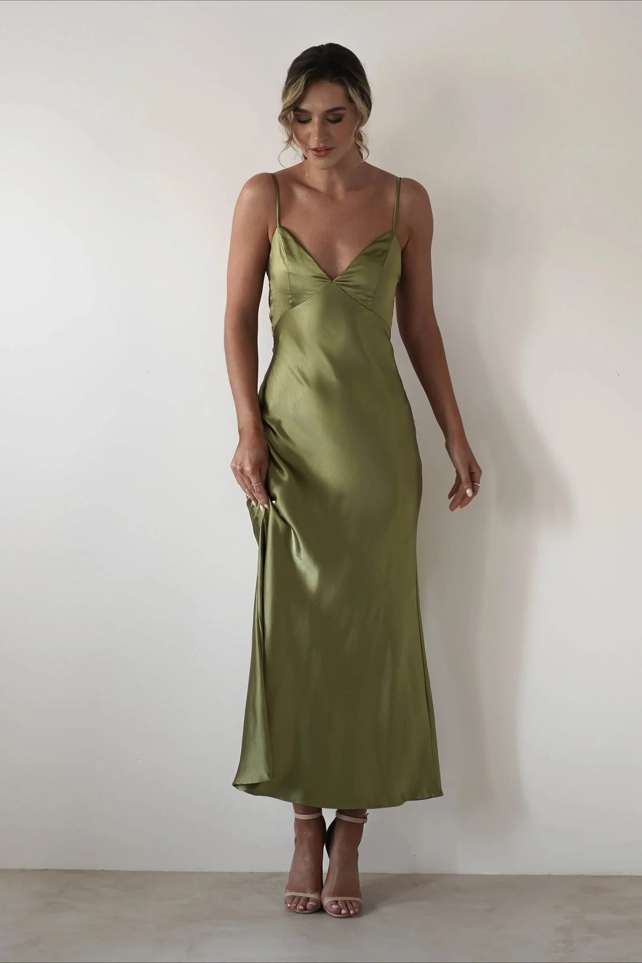 Satin Backless Tie Party Dress - Image 13