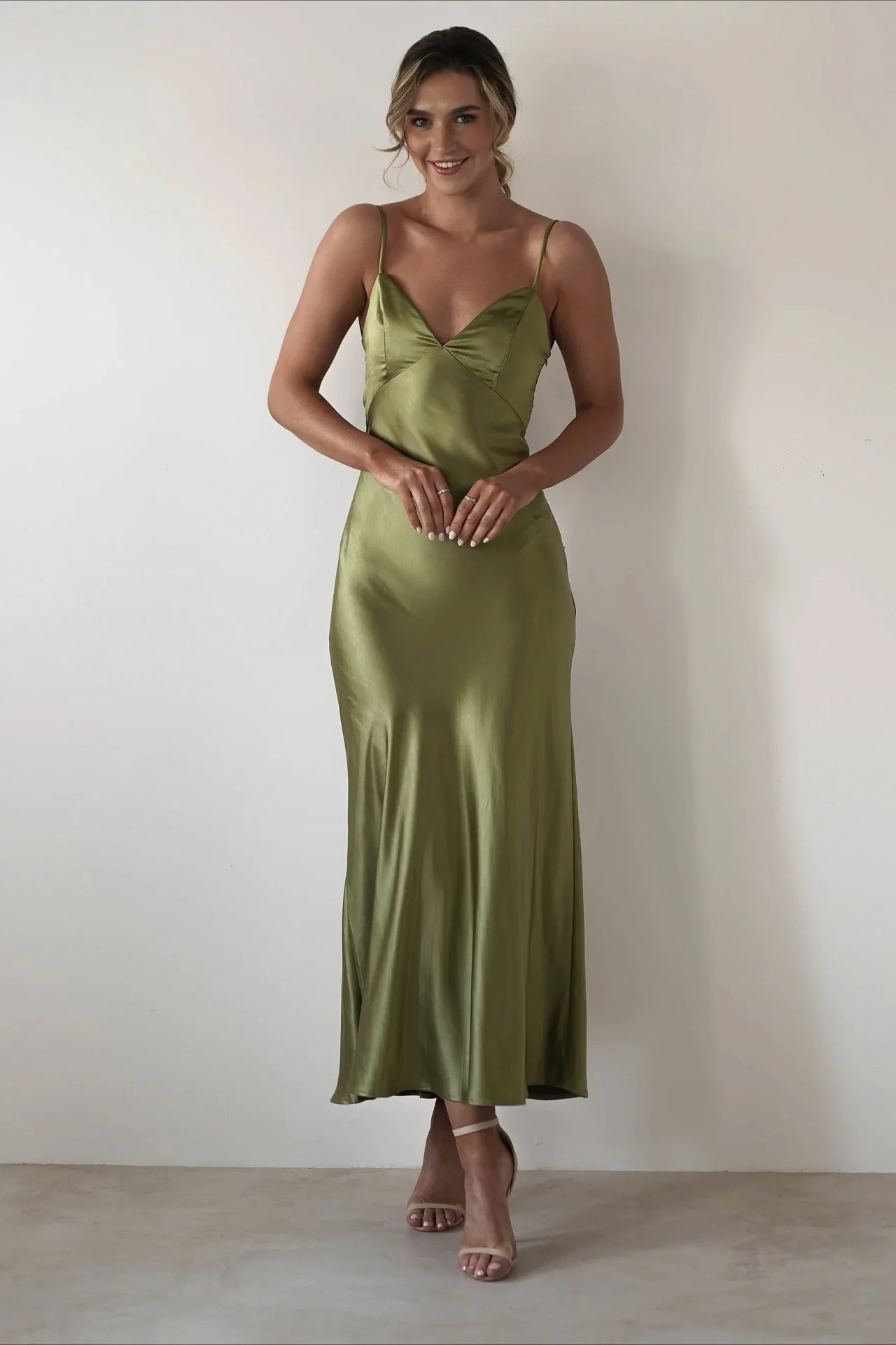 Satin Backless Tie Party Dress - Image 14