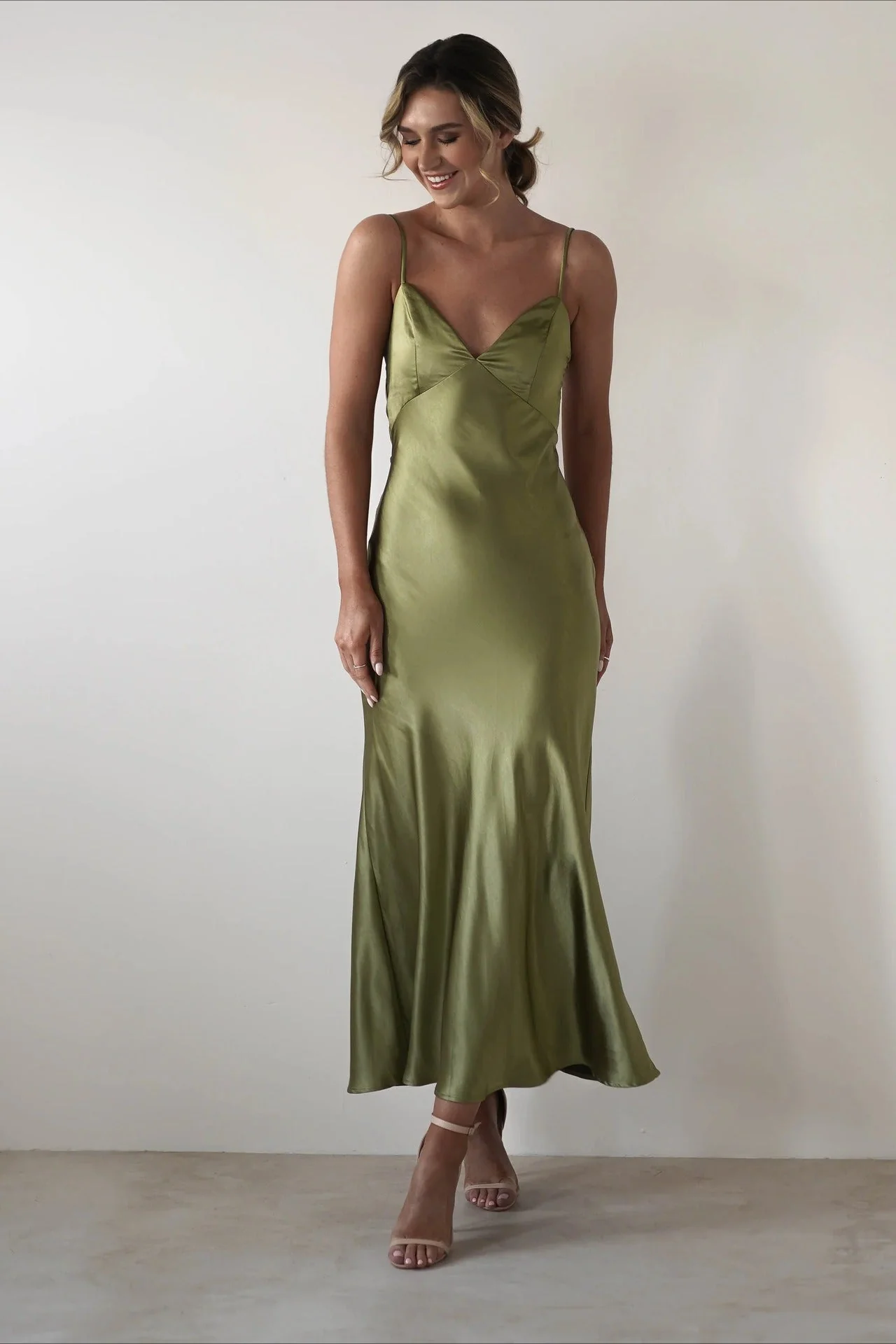 Satin Backless Tie Party Dress - Image 15