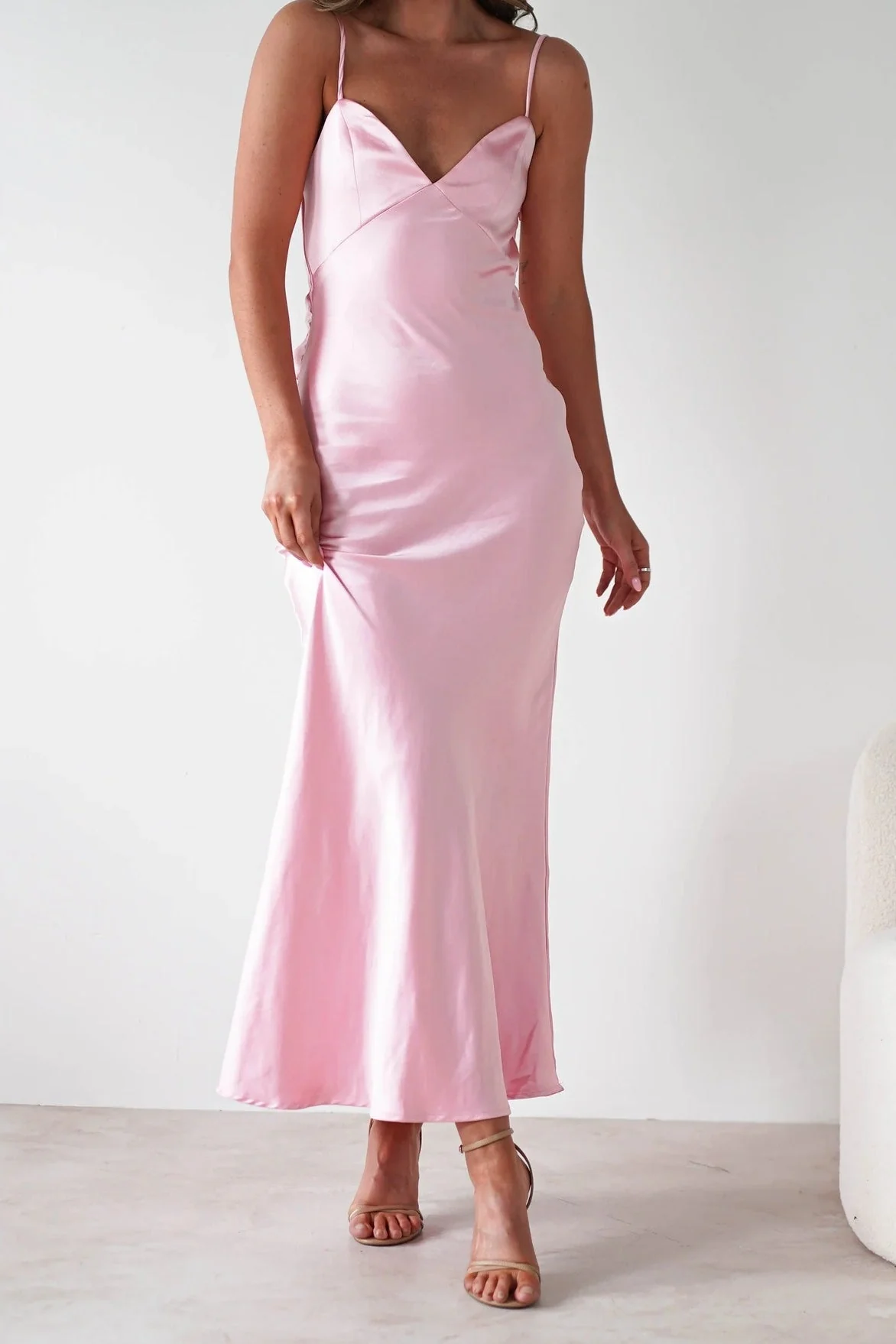 Satin Backless Tie Party Dress - Image 17
