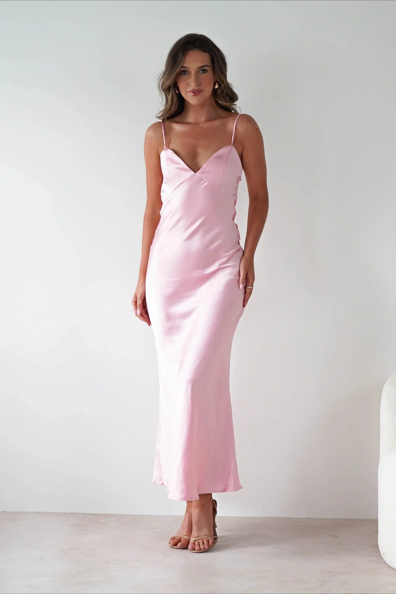 Satin Backless Tie Party Dress - Image 18