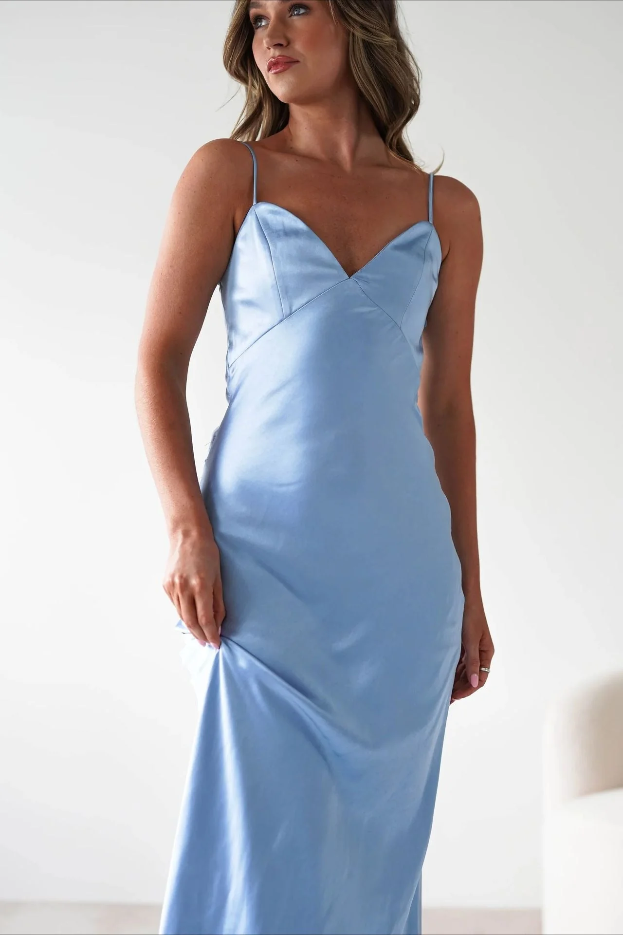 Satin Backless Tie Party Dress - Image 6