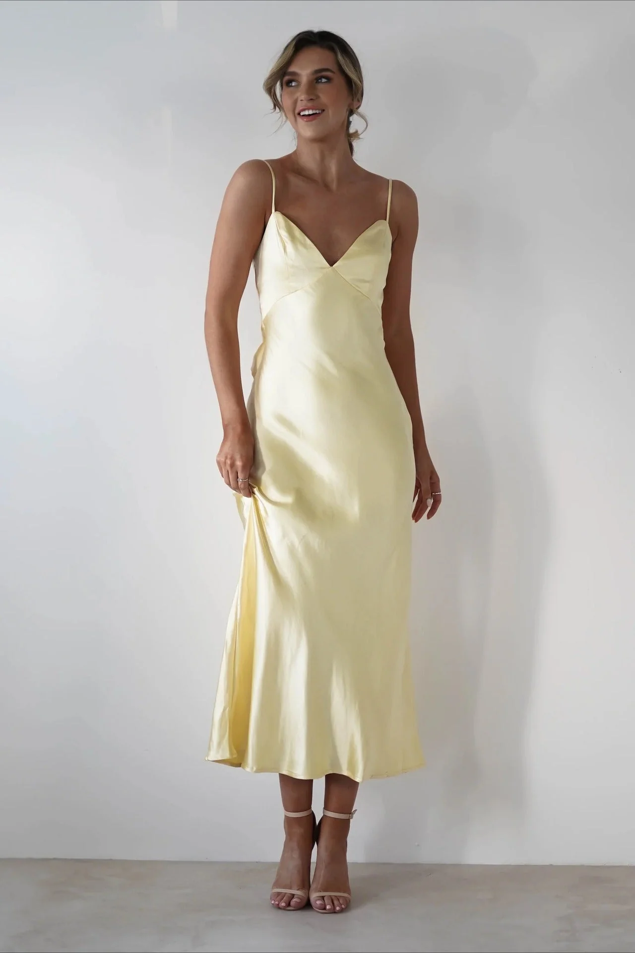 Satin Backless Tie Party Dress - Image 8