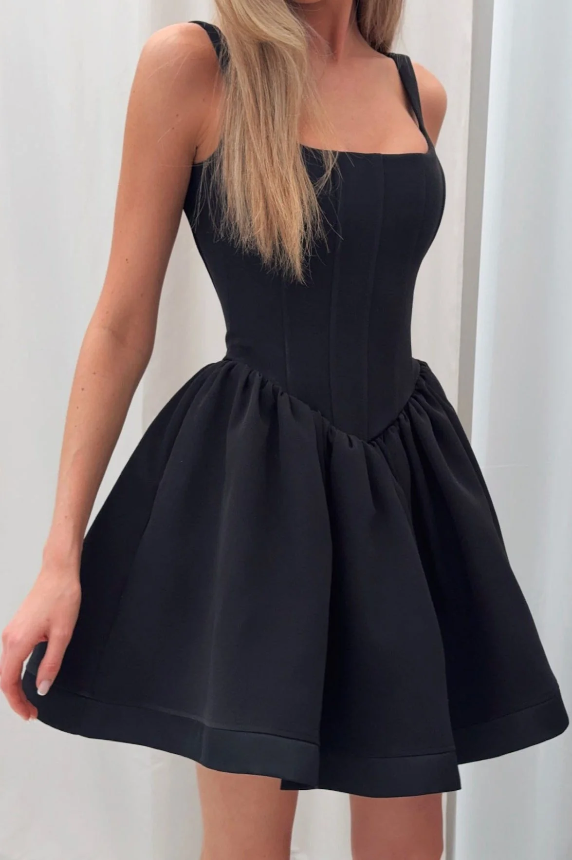 Satin Corset Puff Party Dress - Image 11