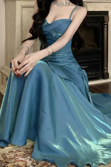 Satin Ruffle Trim Party Dress - Image 3