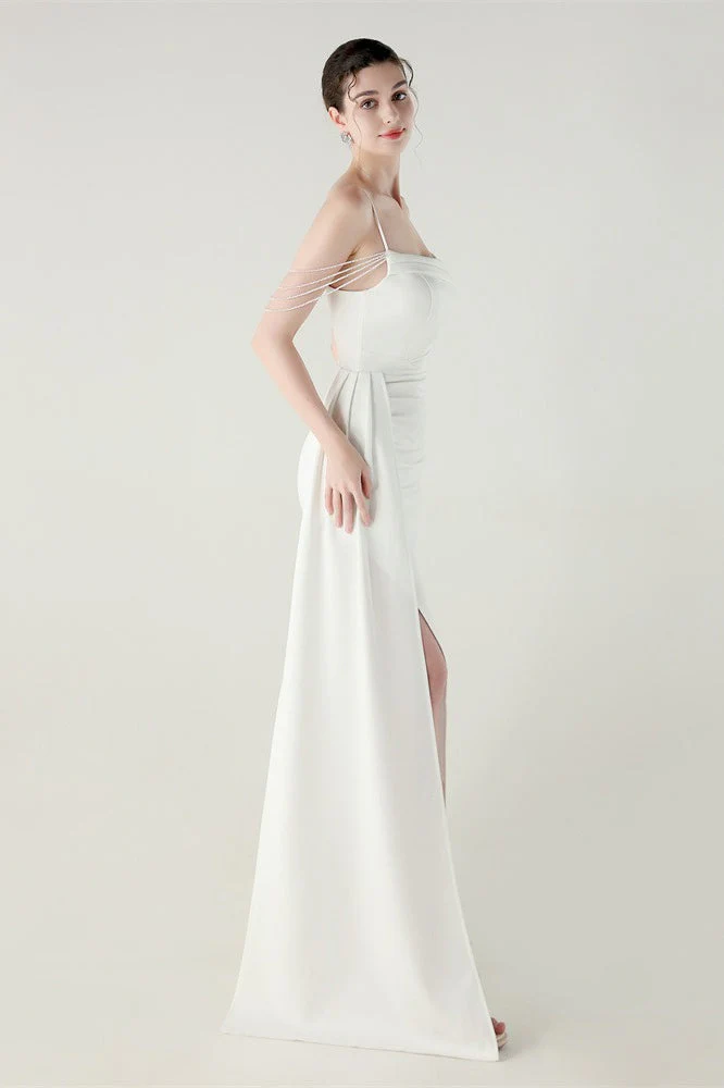 Satin Spaghetti Strap Mermaid Party Dress - Image 7