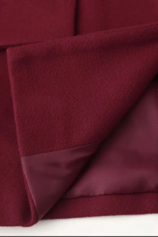 Scarf Collar Single Breasted Wool Coat - Image 7