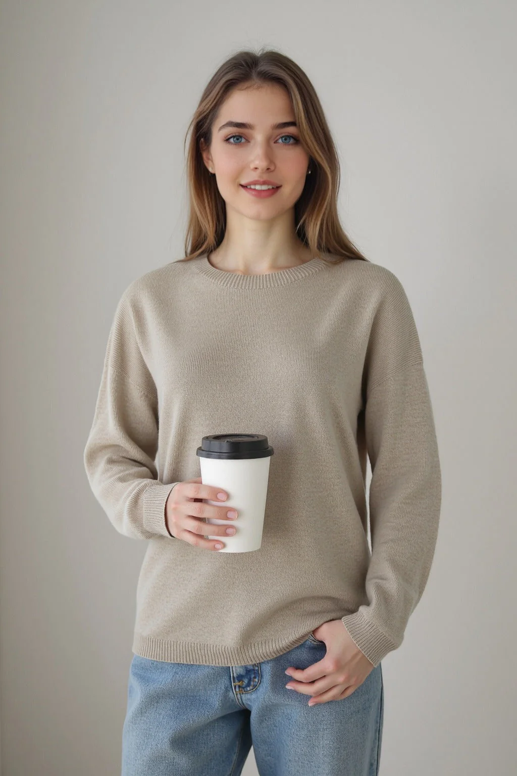 Seamless Knit Wool Pullover Sweater - Image 8