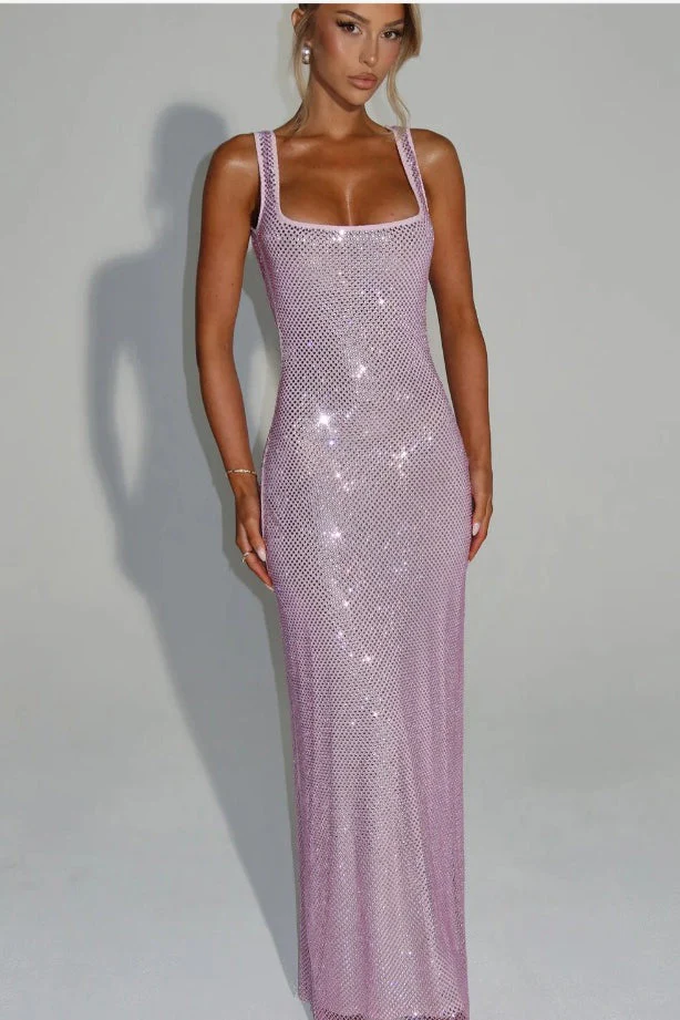 Sequin Rhinestone Bodycon Party Dress - Image 22