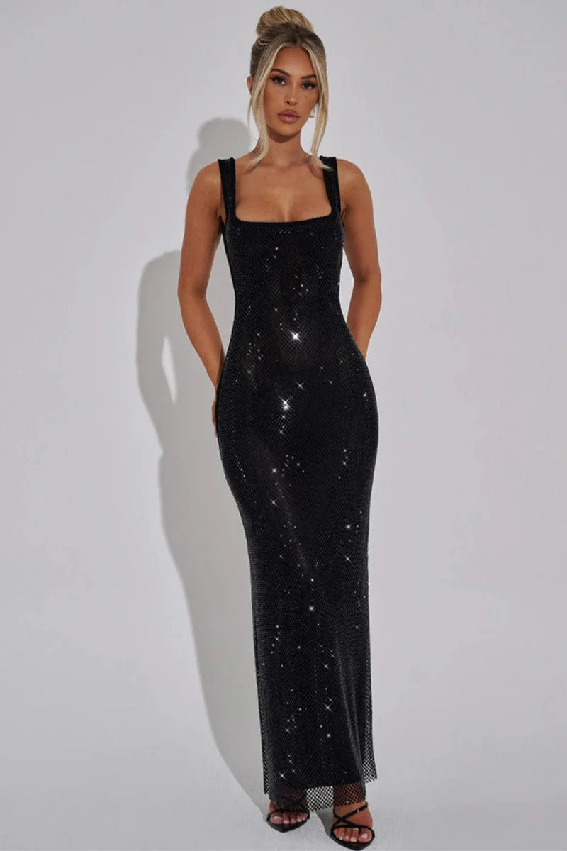 Sequin Rhinestone Bodycon Party Dress - Image 6