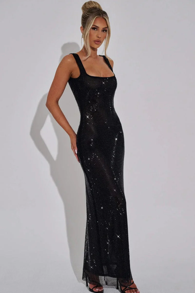 Sequin Rhinestone Bodycon Party Dress - Image 7