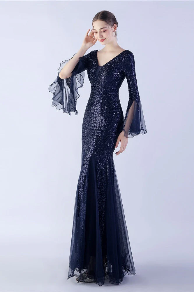 Sequin Ruffled Mesh Party Dress - Image 10
