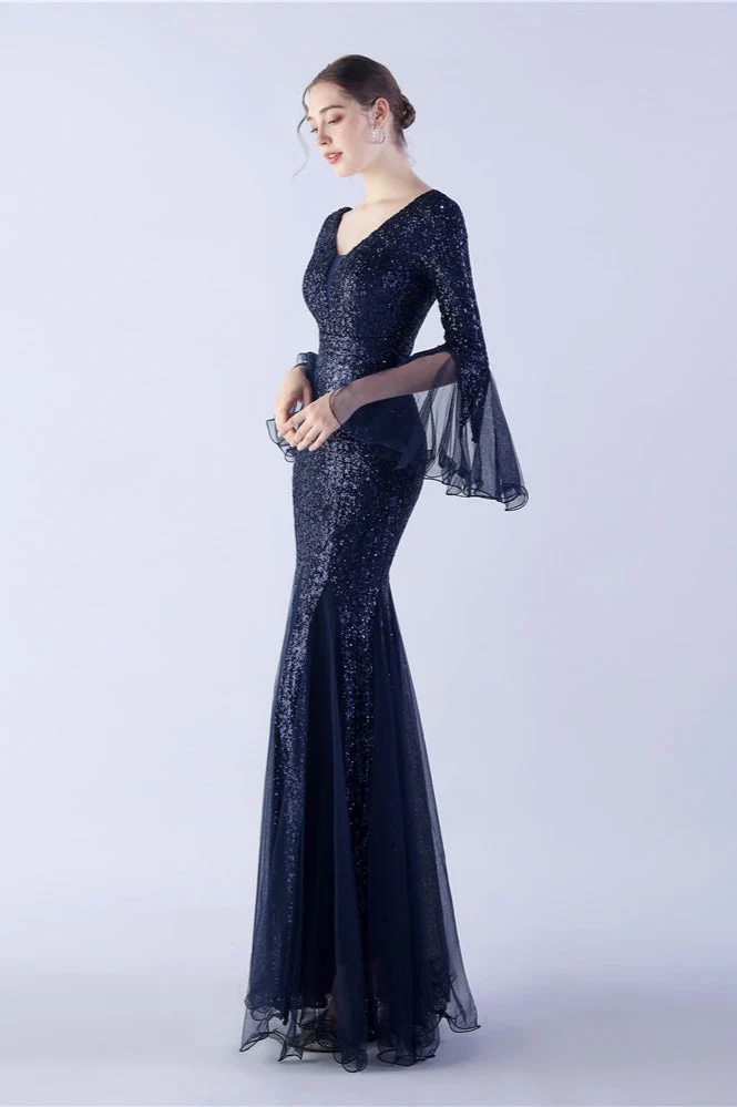 Sequin Ruffled Mesh Party Dress - Image 11