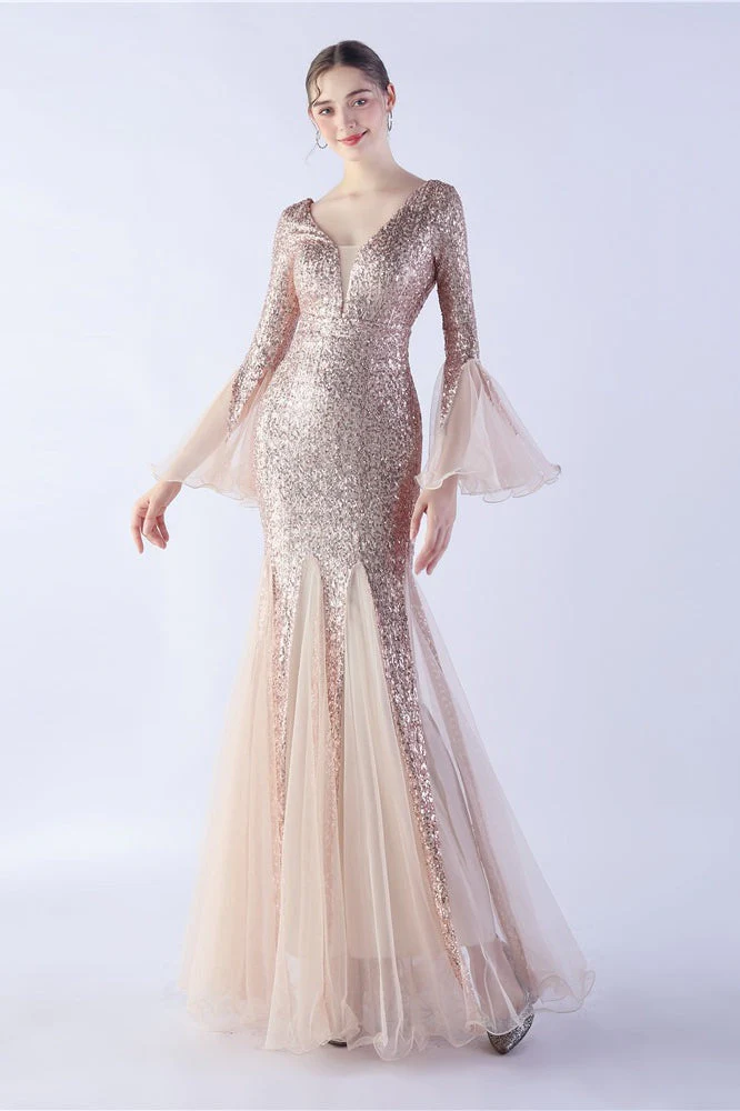 Sequin Ruffled Mesh Party Dress - Image 17
