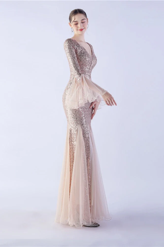 Sequin Ruffled Mesh Party Dress - Image 19