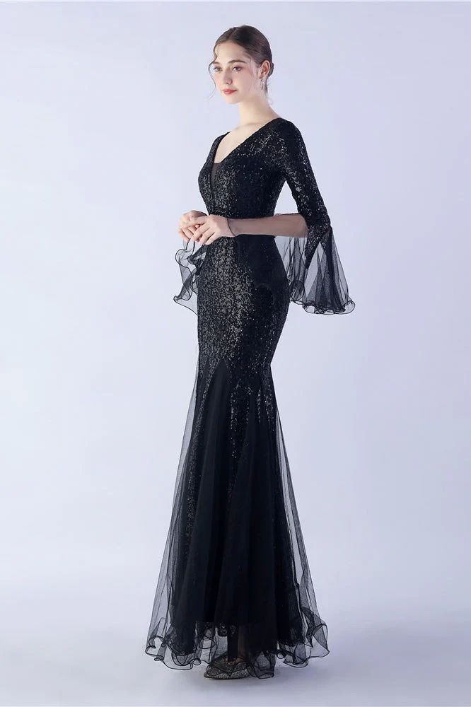 Sequin Ruffled Mesh Party Dress - Image 2
