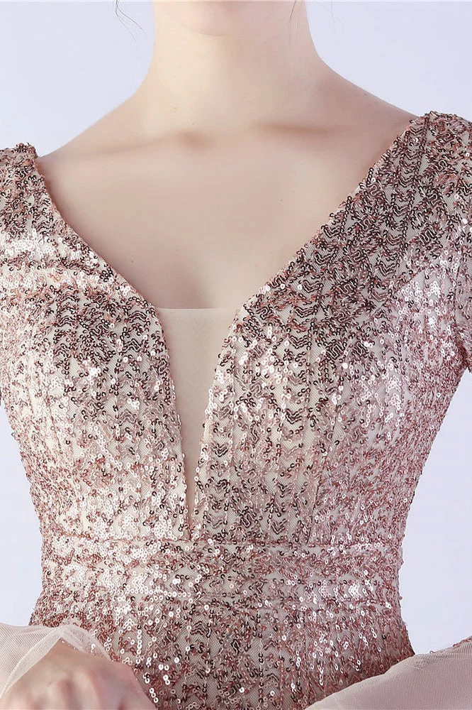 Sequin Ruffled Mesh Party Dress - Image 21